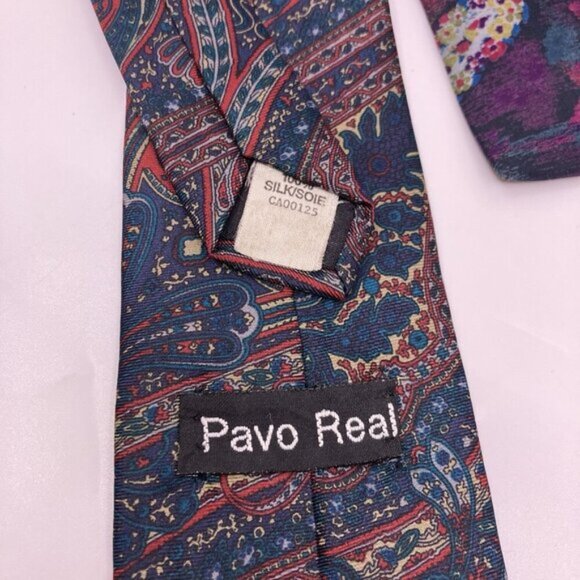 Vintage Silk Mens Tie Lot of 8 90s Claiborne Sazzari Hardy Amies R Andreotti - Picture 7 of 13